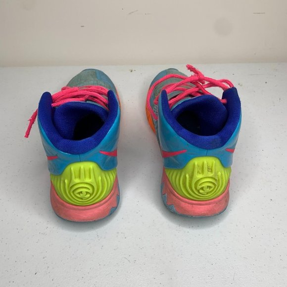 Nike Boys 7Y Blue Kyrie 6 GS Pool Lace Up Mid Top Basketball Shoes CZ4686-409 - Picture 4 of 10